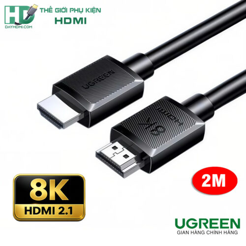 Cáp HDMI 2.1 dài 2M Ugreen 45432 chính hãng hỗ trợ 8K@60Hz